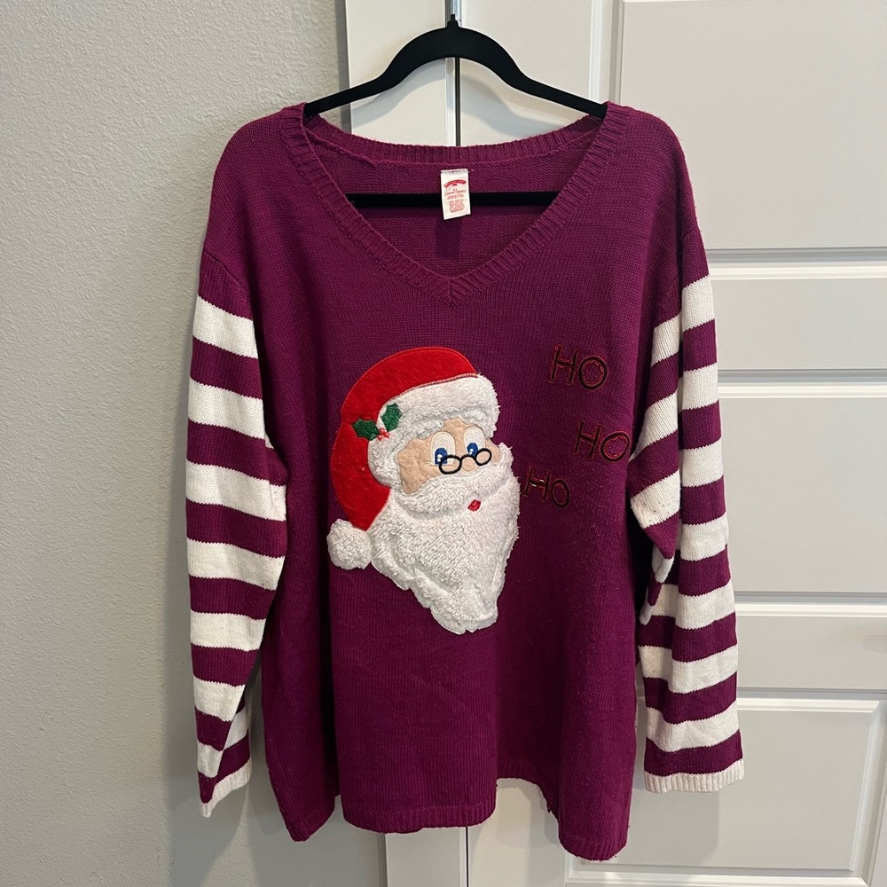 Holiday Time Tacky Christmas Sweater Santa
